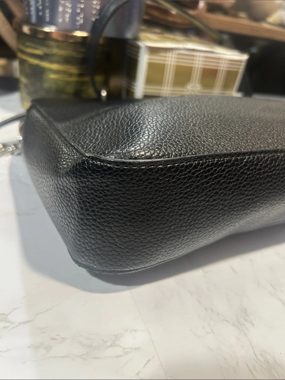 Calvin Klein Black Leather Crossbody Bag with Card Wallet